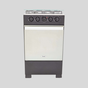 Estufa de Piso HACEB 4 Puestos Romero Reflex 50-Vidrio Negro