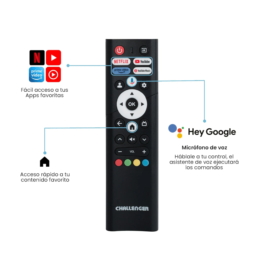 Smart-TV-Challenger-32-pulgadas-control